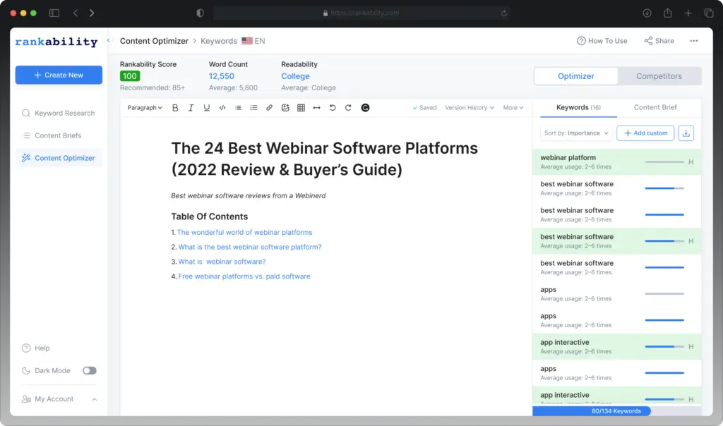 Via Rankability Rankability Content Editor Example